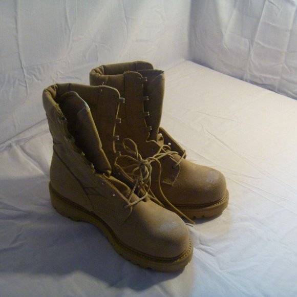MCRAE 8430 HOT WEATHER sz5.5R MILSPEC DESERT TAN BOOTS VIBRAM SOLES EM 2246 main image 8